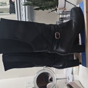 Women's Leather Black Boots